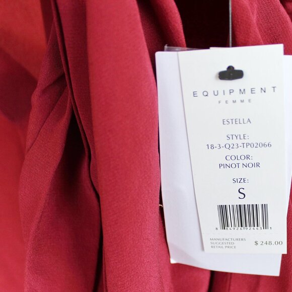 NWT EQUIPMENT Split V-Neck Silk Blouse | Office Workwear Date Night Essential - Picture 4 of 8